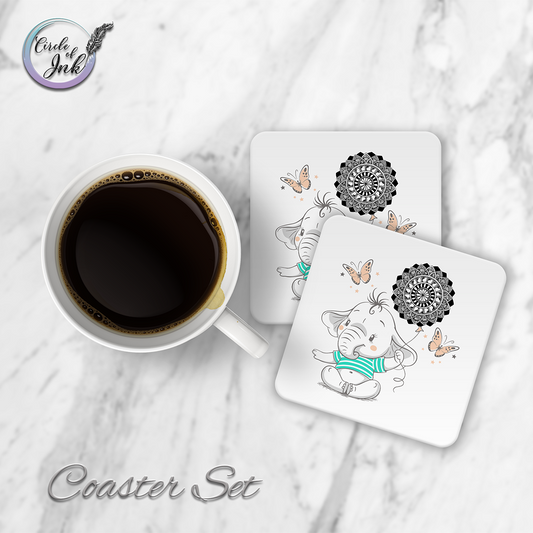 Baby Elephant Coaster Set